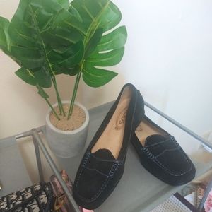Tod's Black Suede Gommino Driving Loafers size 37